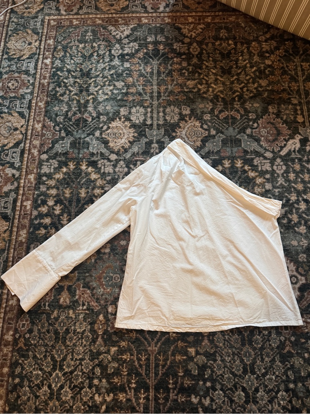 Abercrombie One-Shoulder Long Sleeve Top - White